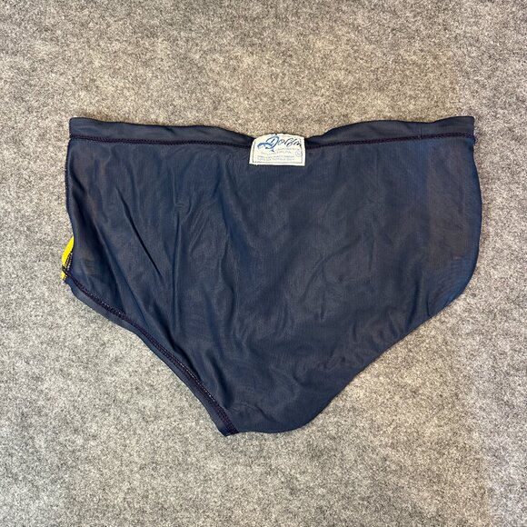 Vintage Dolfin Men’s Swim Brief – Navy with Yellow Accents size 32 - Picture 10 of 10